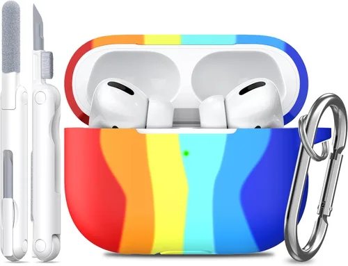 Miniatura 90 de Funda para AirPods con llavero, protección completa, de silicona, accesorios para AirPods, funda para hombres, mujeres y adolescentes, con estuche