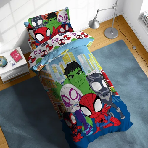 Miniatura 46 de Sunny Side Up Bluey & Friends - Juego de edredón tamaño completo, ropa de cama infantil de 7 piezas, incluye edredón, sábanas y funda de almohada