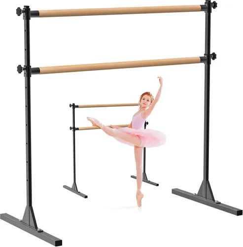 Miniatura 10 de SELEWARE Barra de ballet independiente de altura ajustable, barra de ballet resistente, barra de baile, soporte movimientos de barra, estiramiento