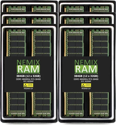 Miniatura 9 de NEMIX RAM Memoria de servidor registrada DDR5 4800MHz PC5-38400 2Rx8 1.1V CL40 288-PIN ECC RDIMM de 32 GB (1 x 32 GB)
