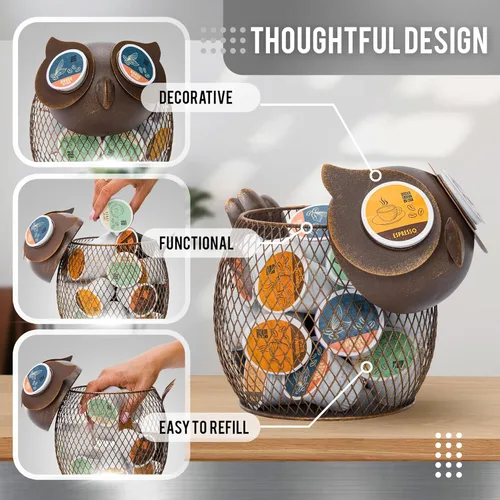 Miniatura 5 de Made Easy Kit Organizador de cápsulas de café – Decoración funcional de la barra de café para el hogar – Accesorios de almacenamiento de encimera