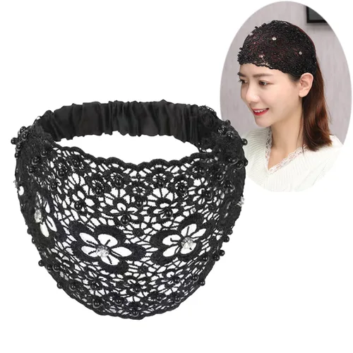 Bincout Meerore Diademas para mujer, estilo bohemio, elásticas, huecas, con diamantes de imitación, para niñas, turbante cruzado, liso, para yoga,