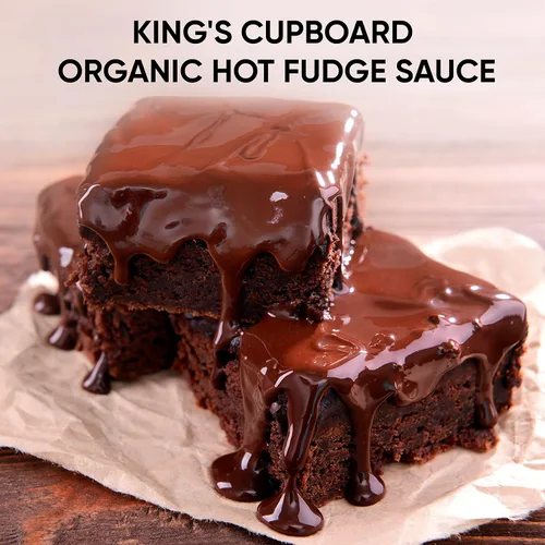 Miniatura 4 de King's Cupboard Salsa orgánica de dulce de azúcar caliente: la salsa de chocolate caliente perfecta para cubrir helados y postres, llovizna de café