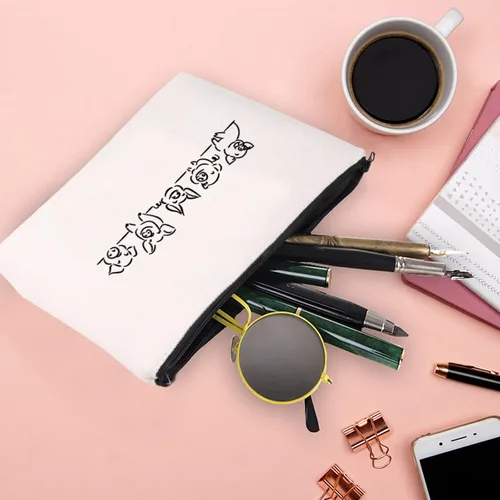 Miniatura 5 de XYANFA Bolsa de maquillaje de cerdos, regalo para amantes de los animales, bolsa con cremallera, regalo para granjero de cerdos, regalos para Bolsa