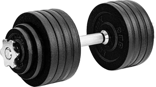 Yes4All Old School Adjustable Dumbbell Set with Weight Plates, Star Lock Collars/Connector, 40lbs to 200lbs Adjustable Weight Plates Set