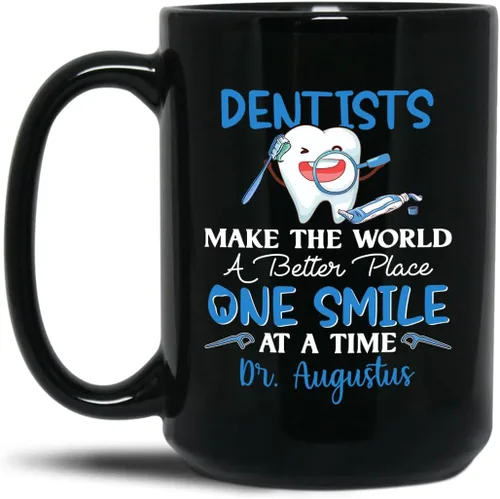 Miniatura 20 de Taza de café personalizada con texto en inglés "I Create Smiles What's Your Superpower" de 11 onzas, taza de café personalizada con nombre I Create