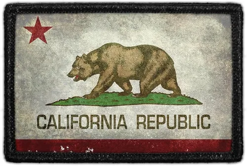 Miniatura 6 de Parche de moral para placa de matrícula de California Bay Area Gancho y bucle para sombreros, jeans, chalecos, abrigos, 2 x 3 pulgadas por Pull