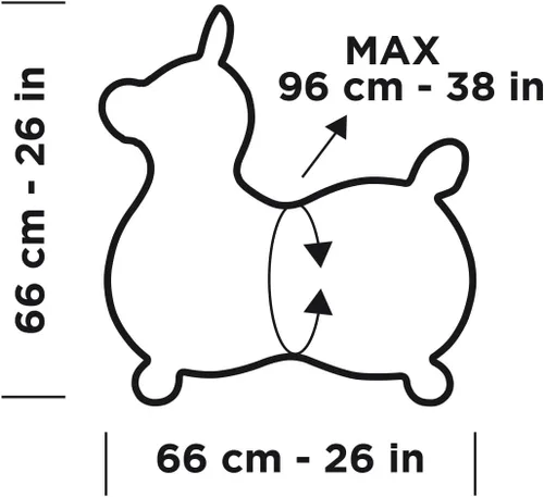 Miniatura 10 de GYMNIC - Caballo de rebote Rody, caballo de salto para niños pequeños, caballo inflable, animales hinchables para niños pequeños y niños, juguetes