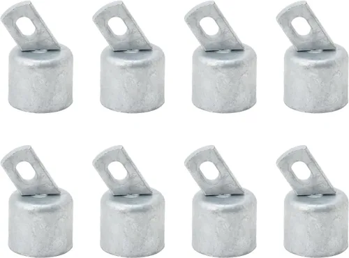 VIVIDA Extremo superior del riel de 1-5/8" para valla de enlace de cadena, tapa de extremo de riel para tubo de diámetro exterior de 1-5/8", acero