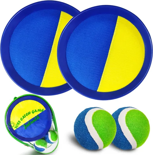 Miniatura 13 de Jalunth Juego de Atrapar Pelotas con Paletas de Lanzamiento - Juguetes de Playa Patio Trasero Juegos al Aire Libre Piscina Patio Trasero Objetivo