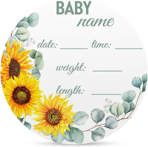 Miniatura 9 de Letrero de anuncio personalizado para recién nacido, letrero de anuncio de nombre de bebé para hospital, regalos de baby shower, para niñas recién