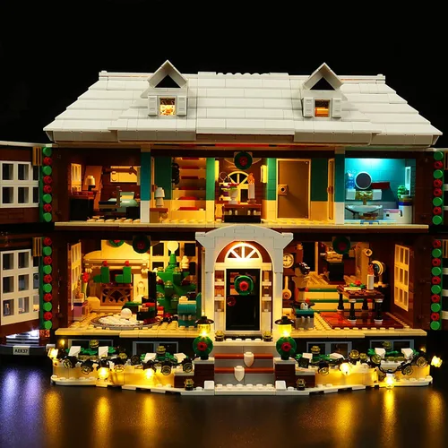 Miniatura 4 de BrickBling Iluminación LED compatible con Lego Home Alone 21330 Kit de construcción, versión de sonido compatible con Lego 21330, reproducción