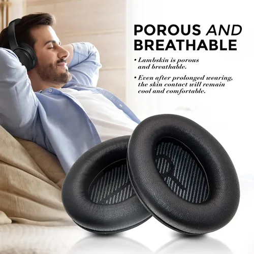 Miniatura 6 de Lambskin QC45 SE QC35ii QC35 QC25 QC15 Almohadillas de repuesto para Bose QC 45 35 II QC2 AE2 AE2i AE2w SoundLink SoundTrue 35ii 25 15 2 AE
