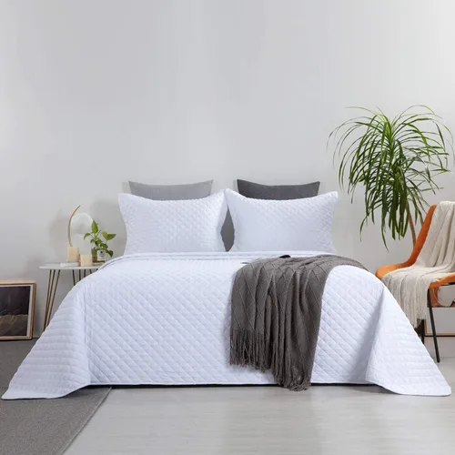 Miniatura 8 de HOMBYS Juego de colcha extragrande King de 3 piezas Colcha 120x132 pulgadas Reversible Ligero Coverlet Alaskan King Juego de edredón de verano