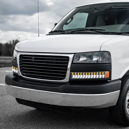 Miniatura 7 de DNA MOTORING Par de luces de señal de giro LED DRL de arranque secuencial para parachoques Compatible con Chevy GMC Express Savana 1500 03-14