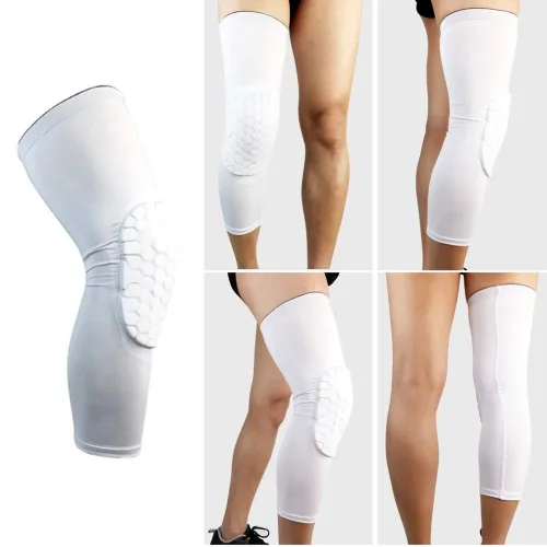 Miniatura 3 de PISIQI - Rodilleras de compresión, rodilleras largas con protección anticolisión, rodilleras para baloncesto, fútbol, voleibol, ciclismo (1 par)