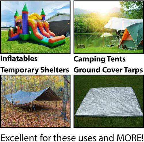 Miniatura 4 de Estacas de tienda de campaña de acero de Moose Supply - Estacas de suelo resistentes, estacas de metal para inflables comerciales, toldo de camping