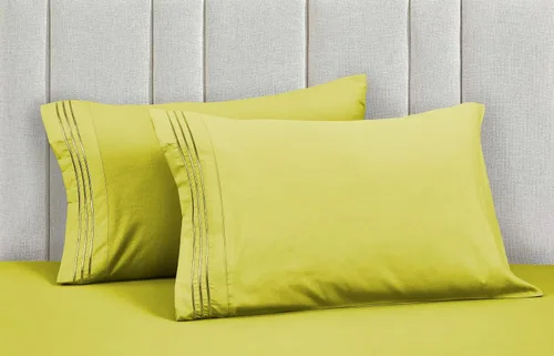 Miniatura 40 de Mocassi Juego de sábanas de lujo de 4 piezas, calidad prémium de hotel de 1800 hilos, ajuste fácil, sábanas y fundas de almohada resistentes a