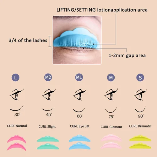 Miniatura 5 de Libeauty Kit de elevación de pestañas y color para cejas con color negro, permanente de elevación rápida y coloración voluminosa con herramientas