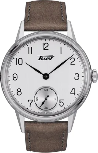 Tissot Heritage - Reloj mecánico suizo con caja de acero inoxidable 316L para hombre con correa de cuero marrón 20 Modelo T1194051603701 Marrón