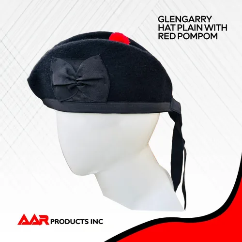 Miniatura 21 de AAR Gorros Glengarry Balmoral Kilt Scottish para hombre en dados y lisos 100% lana Piper 52-62