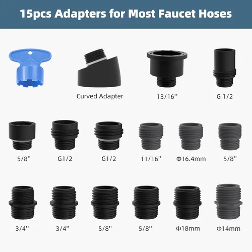 Miniatura 2 de iFealClear Cabezal de repuesto para grifo de cocina, cabezal rociador extraíble, 3 modos, cabezal rociador de repuesto compatible con Moen, Delta