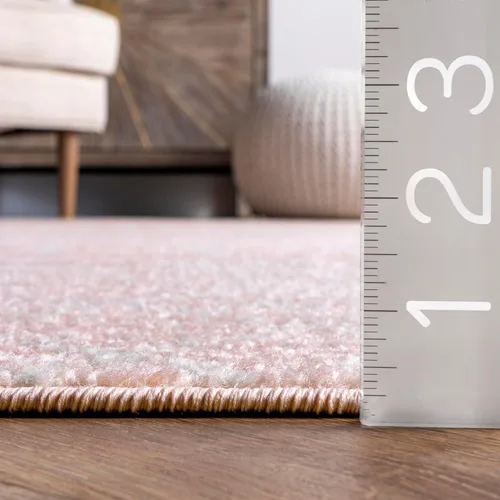 Miniatura 2 de nuLOOM 2x3 Alfombra de área marroquí Blythe, rosa, diseño bohemio desvanecido, resistente a las manchas, para dormitorio, comedor, sala de estar