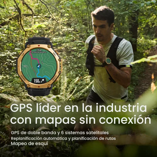 Miniatura 3 de Amazfit T-Rex 3 Pro - Reloj inteligente para exteriores con pantalla AMOLED de zafiro de 1.890 in, bisel Ti, GPS de doble banda, mapas sin conexión