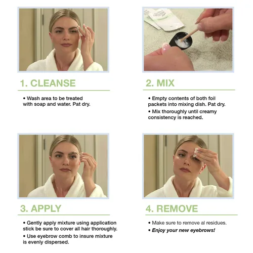 Miniatura 4 de Godefroy Kit de aplicación de un solo uso de crema para aclarar el color de las cejas