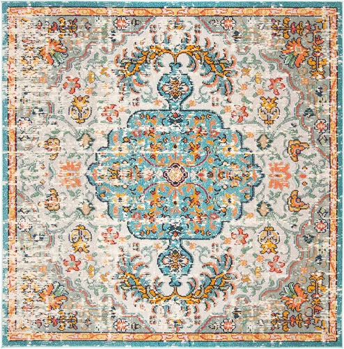 Miniatura 41 de SAFAVIEH Colección Madison MAD447B - Tapete bohemio con medallón antiguo y elegante, no desprende pelusa, para la sala, dormitorio, comedor