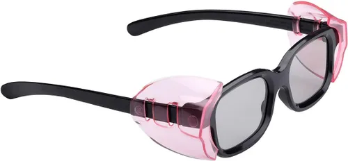 Miniatura 2 de 2 pares de protectores laterales de gafas de seguridad, grandes, protectores laterales deslizantes, se adaptan a marcos de anteojos pequeños a