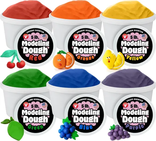 Miniatura 35 de Hygloss Play - Masa de modelado para niños, masa sensorial segura y no tóxica para artes y manualidades, bañera de 3 libras, arcilla de juego