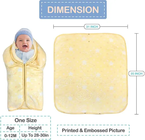 Miniatura 5 de JOIE BEAN Manta de envolver ajustable para bebé, manta para niños pequeños y bebés, saco de dormir 2 en 1, saco de dormir y manta portátil