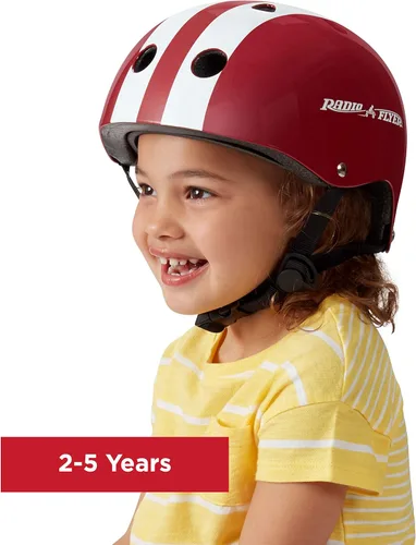 Miniatura 4 de Radio Flyer Casco, casco de bicicleta para niños y niños de 2 a 5 años, rojo Rojo brillante