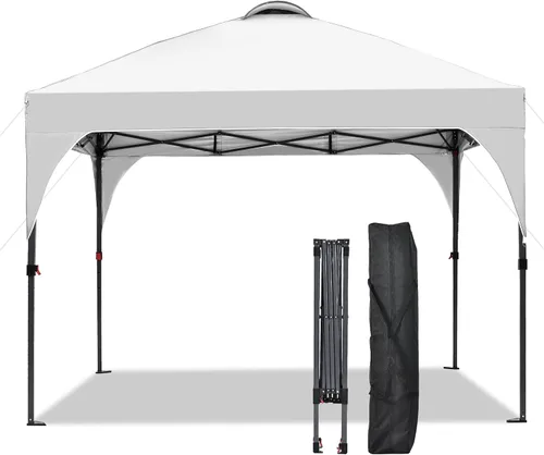 Miniatura 25 de GDY Tienda de campaña desplegable de 10 x 10 pies, gazebo para exteriores con 4 bolsas de arena, toldo fácil de instalar con 3 alturas ajustables