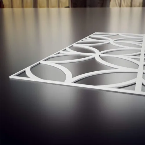 Miniatura 6 de Ekena Millwork 23 3/8 pulgadas de ancho x 23 3/8 pulgadas de alto x 3/8 pulgadas de alto, grandes paneles de pared decorativos Crosby en PVC