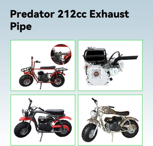 Miniatura 9 de Kit de Tubo de Escape de Cabecera Mejorado para Predator 212cc 196cc 6.5HP GX160 GX200 Coleman Mini Bike BT200X CT200U CT200U-EX KT196 Go Kart Baja