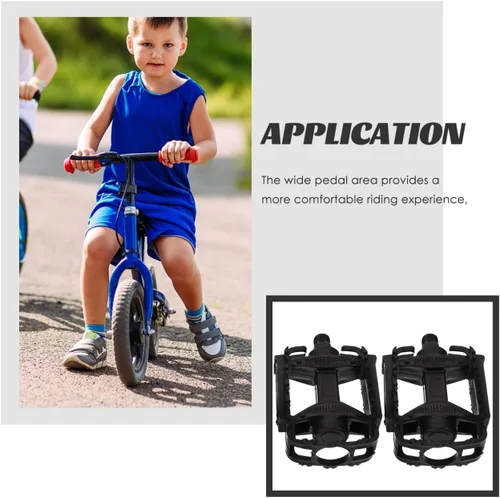 Miniatura 7 de Par de pedales de bicicleta para niños, 3.93 x 2.55 pulgadas, ligeros, antideslizantes, pedales de ciclismo para niños, bicicletas de montaña