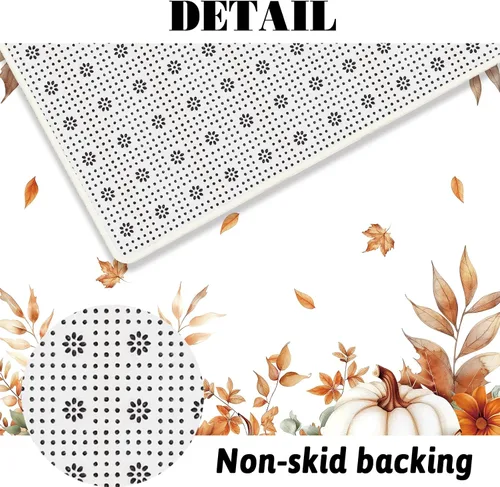 Miniatura 5 de MEHOFOND Juego de 4 cortinas de ducha de otoño con hojas de arce y calabaza, hojas de otoño, cosecha, Acción de Gracias, acuarela, decoración