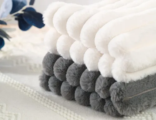 Miniatura 5 de PANOD Funda de Almohada Extra Larga de Pelo Sintético 12x40, Almohada de Gato Suave para Cama, Fundas Decorativas de Almohada Lumbar Boho, Funda