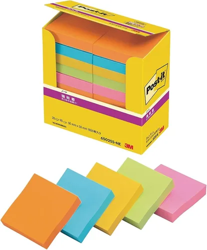 Miniatura 10 de Nota adhesiva fuerte Post-it de 1.969 x 1.969 in, 90 hojas x 10 o mezcla de colores fluorescentes 6501SS-NE