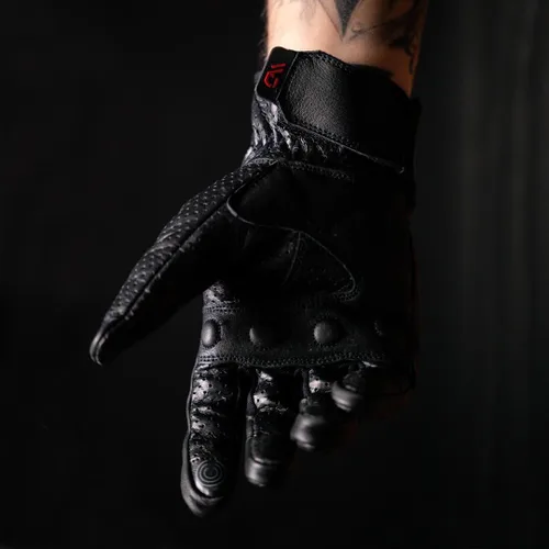 Miniatura 7 de WD Motorsports Vegas - Guantes de cuero para motocicleta para hombres y mujeres, guantes de equitación con protección táctil y nudillos, guantes