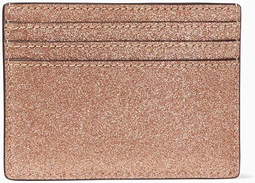 Miniatura 4 de Kate Spade New York Tarjetero pequeño con purpurina brillante (oro rosa)
