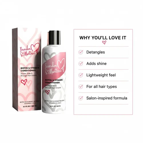 Miniatura 4 de Acondicionador capilar con vitamina biotina para adelgazar el cabello, acondicionador hidratante con aloe vera y pepino, tratamiento acondicionador