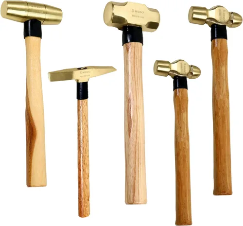 WEDO Juego de martillos de 5 piezas, trineo de 3 libras, tambor de 1.5 libras, clavija de bola de 1 libra y 2 libras, martillos escaladores de 0.7
