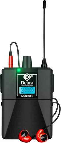 D Debra Bodypack con auricular solo apto para sistema de monitor in-ear inalámbrico mono ER-202 y ER-102, no se puede usar solo (solo 1 Bodypack)