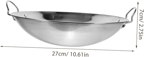 Miniatura 2 de GANAZONO Olla de acero antiadherente para el hogar olla pequeña para cocinar olla caliente cocina acero doble asas fácil de limpiar estilo aleatorio