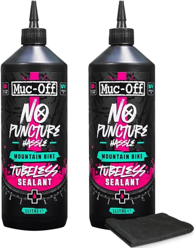Miniatura 12 de Muc-Off Sellador sin cámara sin complicaciones de pinchazos, 1 litro, sellador avanzado para neumáticos de bicicleta con tinte trazador UV que sella