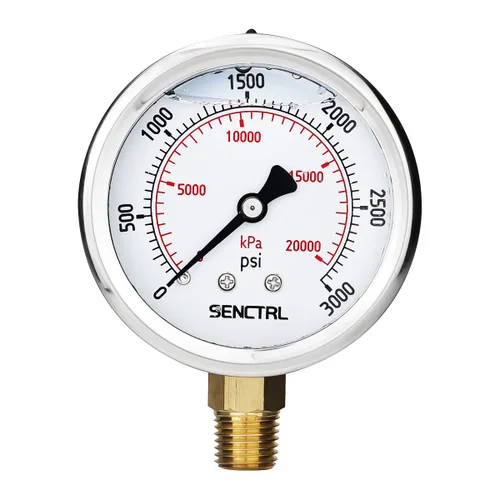 Miniatura 11 de SENCTRL 0-200 Psi Presión de Líquido Llenó de Glicerina, Medidor de Presión con Esfera de 2.5 Pulgadas, Montaje Inferior de 1/4 Pulgada NPT, Caja