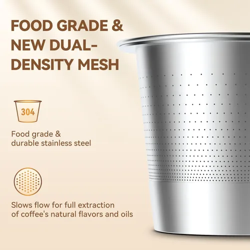 Miniatura 7 de CAPMESSO Cápsulas de café reutilizables K Cups para Keurig 1.0: Cápsula K recargable de acero inoxidable - Filtro de café reutilizable para cafetera
